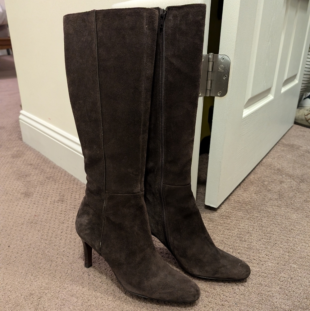 Loft Brown Suede Knee High Boots (size 8)
